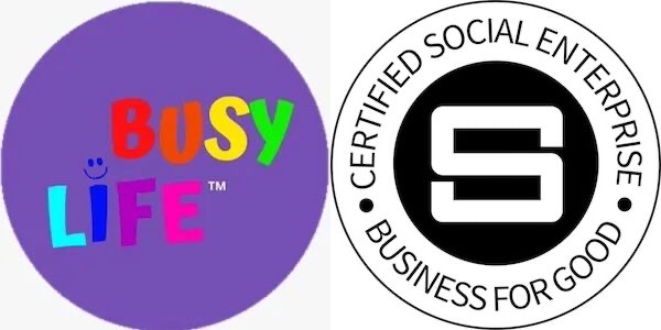 Busy Life logo & Certified Social Enterprise BusinessFor Good