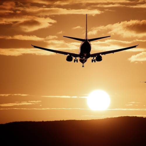 Aeroplane flying in the sky